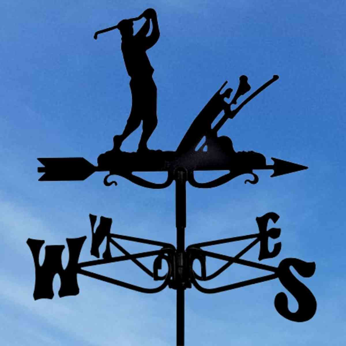 golfer mini steel weathervane sky